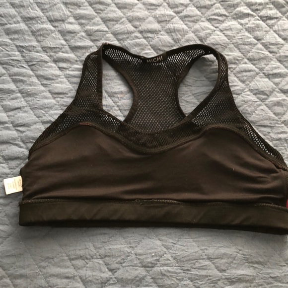 MICHI Mesh Panel Burgundy Spots Bra | M - Picture 11 of 14